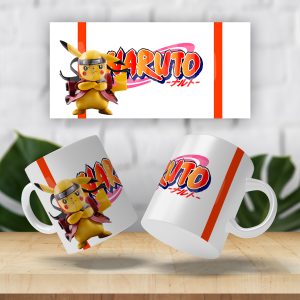 Caneca Naruto x Pokémon