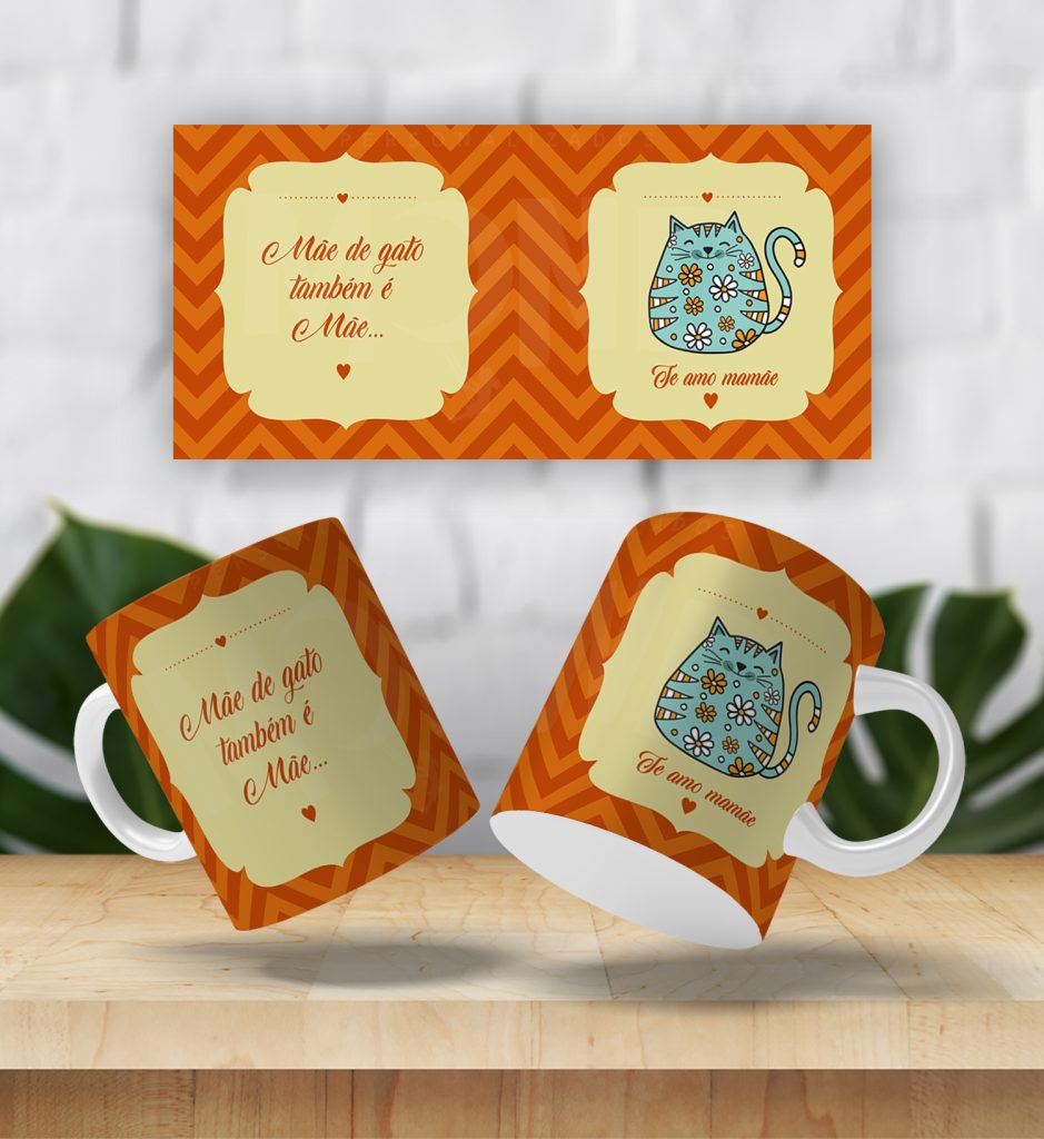 Caneca Mãe de Gato também é Mãe
