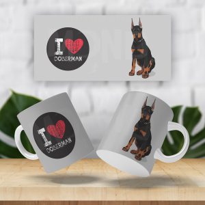 Caneca I Love Doberman