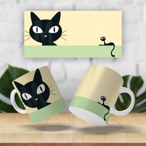 Caneca Gatinho Preto