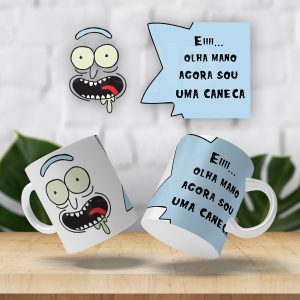 Caneca Desenho Rick e Morty
