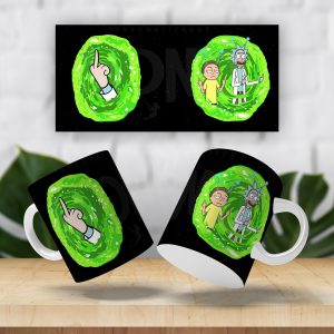 Caneca Desenho Rick e Morty