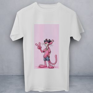 T-Shirt Pantera Cor de Rosa