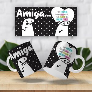 Caneca Amiga você merece o mundo