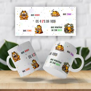 Caneca Os 4 Q's da Vida