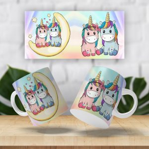 Caneca Unicórnios Fofos