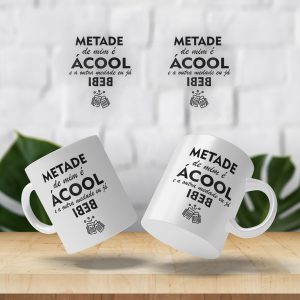 Caneca Metade de mim é alcool