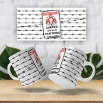 Caneca Cuidado, caneca que late