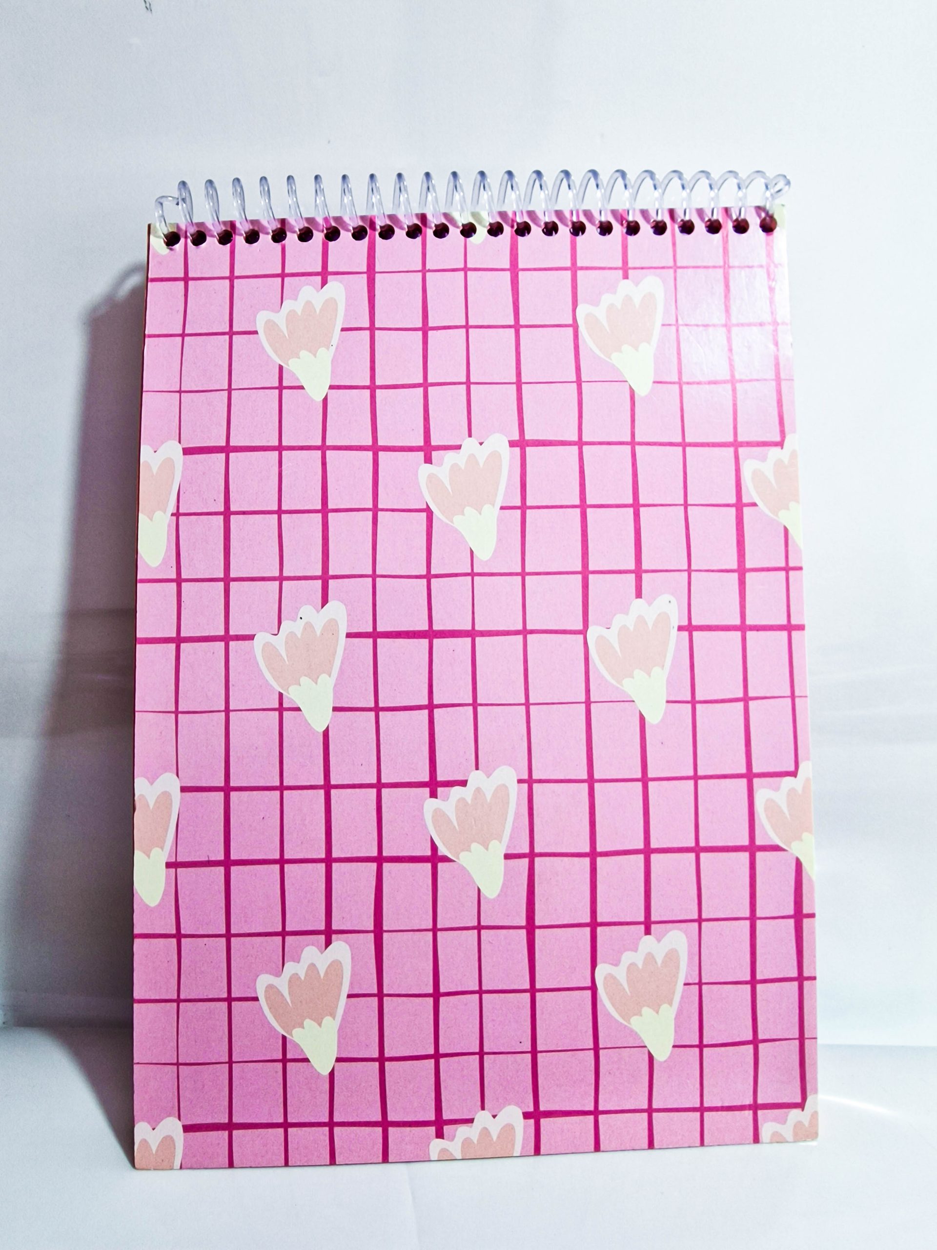 Capa bloco rosa com ramalhete