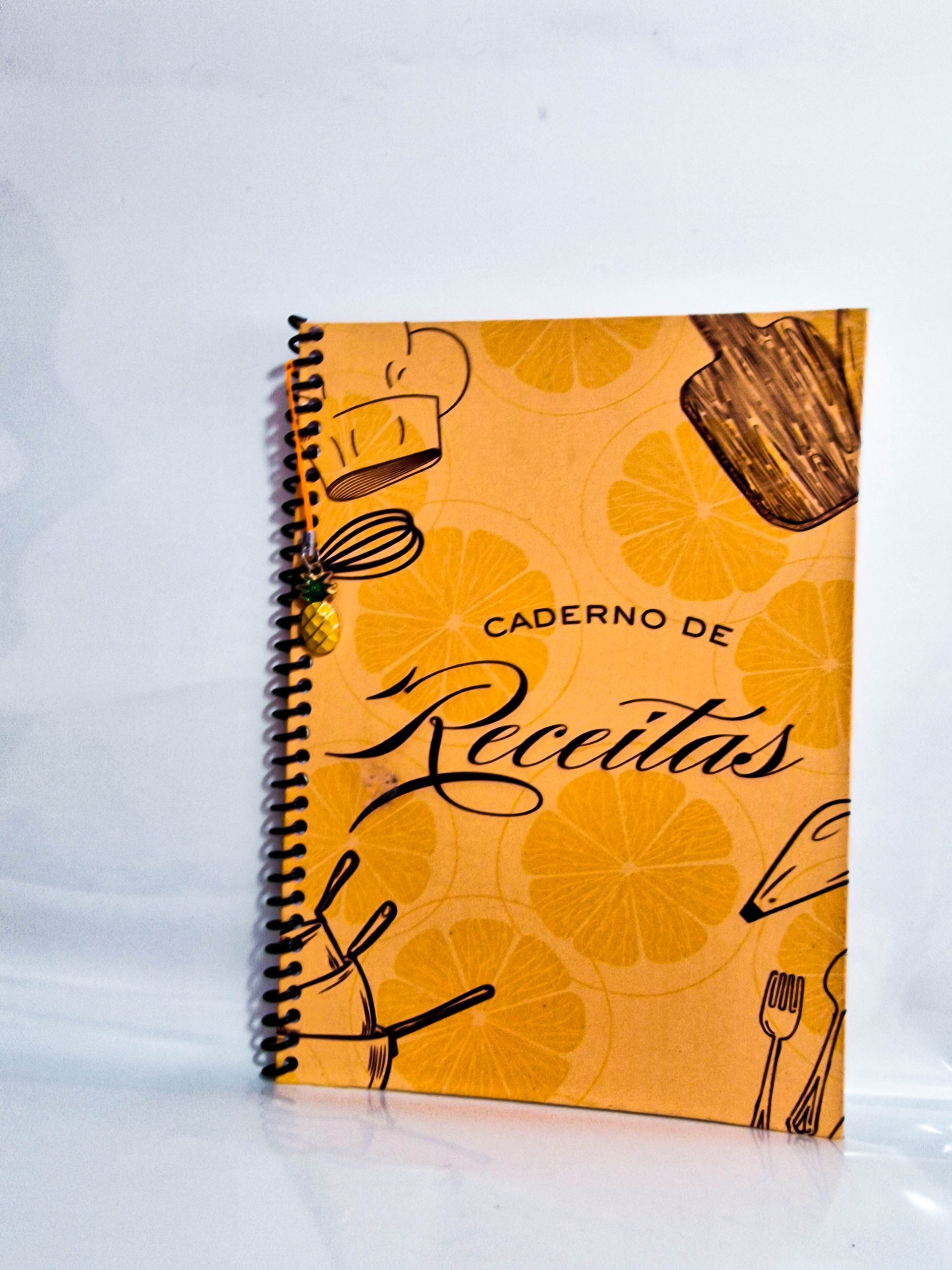 Capa caderno receita Laranja