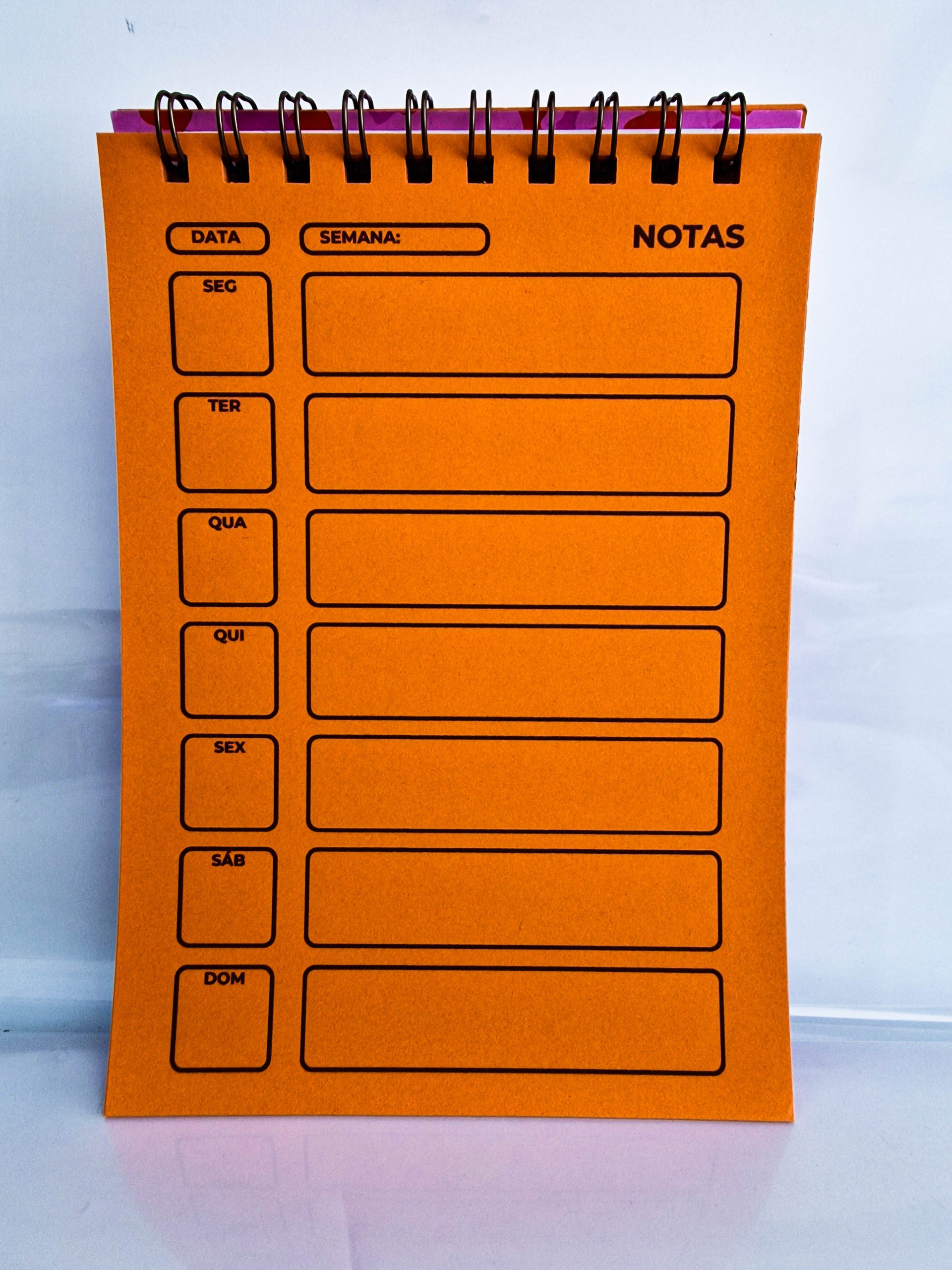 Folhas de bloco laranja _notas_