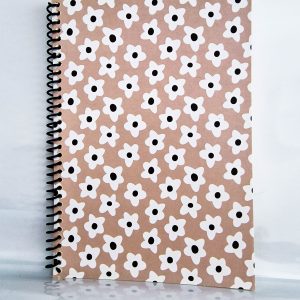 Caderno Simples Florzinhas Brancas