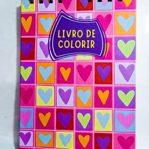 Livro Colorir Corações Rosa
