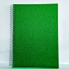 capa verde brilho caderno