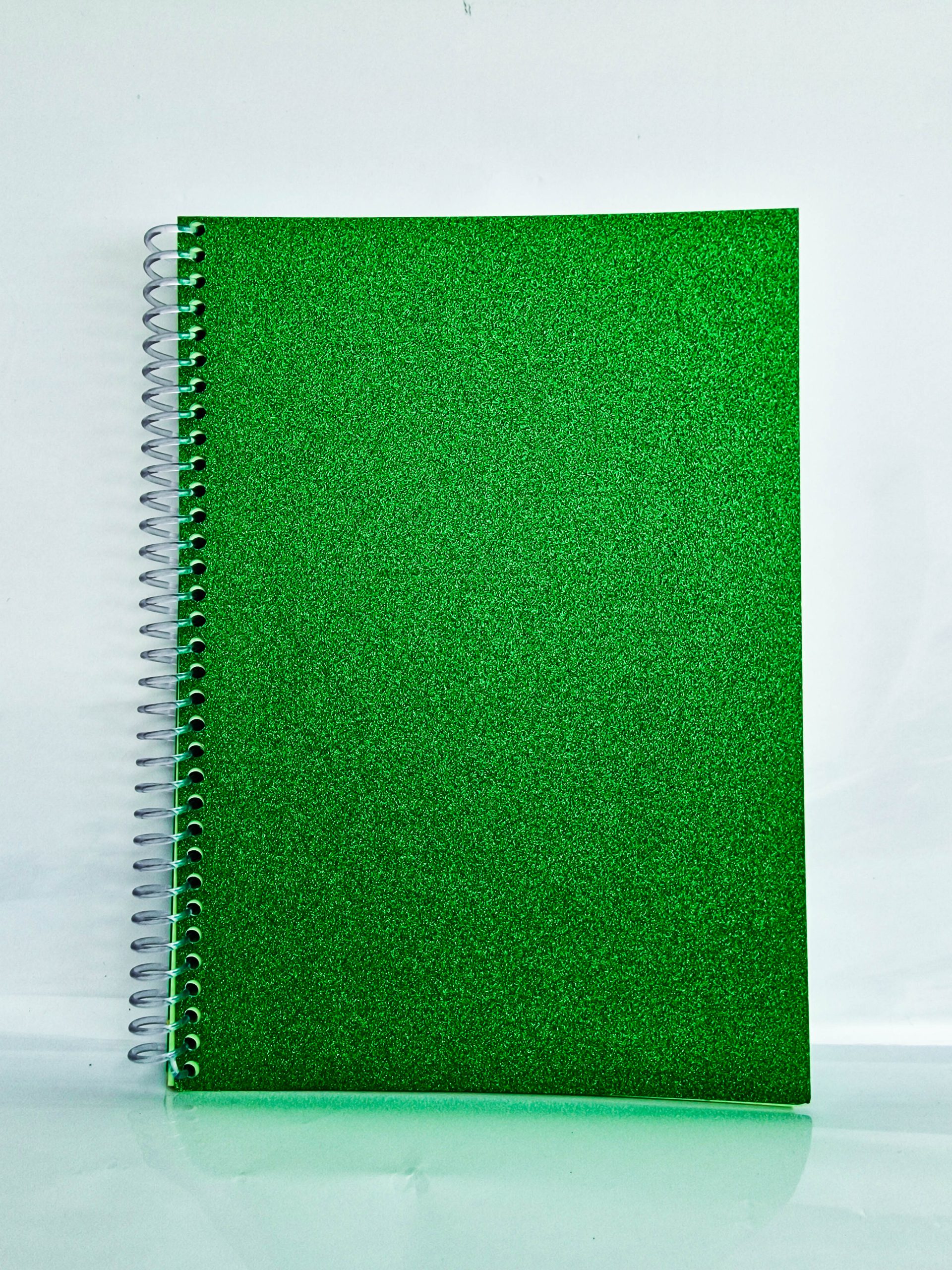capa verde brilho caderno
